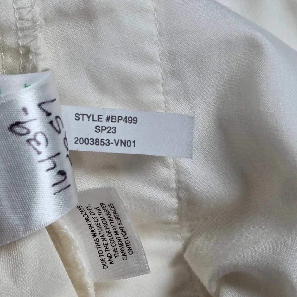 J Crew Women's Cream Chino Pants Size 32 Style BP499 Cotton‎ Blend Relaxed Fit